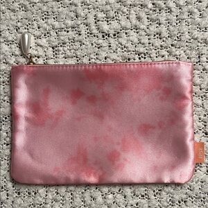 Pink Satin Zip Pouch